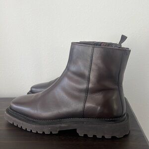 ASOS Men's Dark Brown Leather Ankle Boots